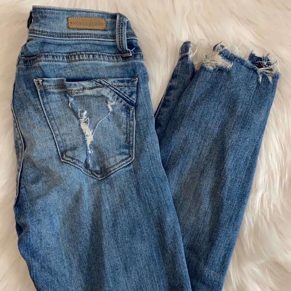 Buckle black jeans